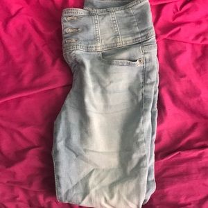 High rise skinny jeans